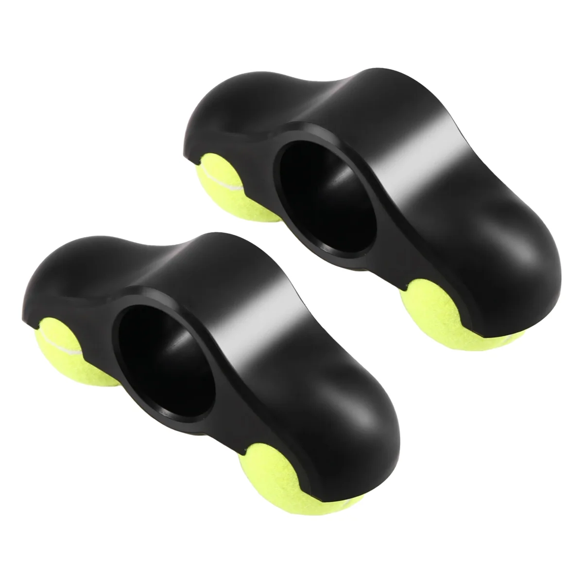 ABJZ 2PCS Indoor Bike Cushioned Foot Pad Noise Reduction and Anti-Friction Floor Tennis Foot Pads for (with Ball)