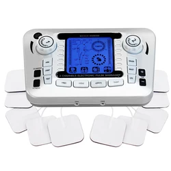 Electronic Pulse Massager Tens Ems Machine Massager Nerve Muscle Stimulator Acupuncture Fat Burner Pain Relief Dual Channel