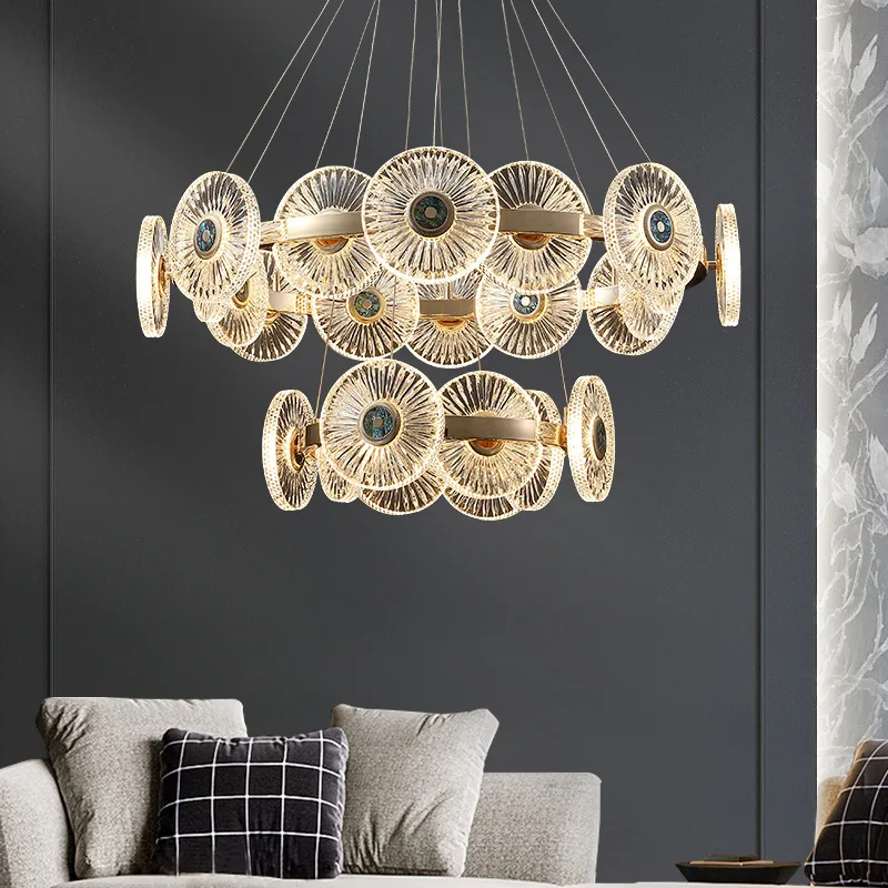 라이트 럭셔리 샹들리에 거실 램프 개성 있는 창의적인 크리스탈 램프 포스트모던 심플 다이닝룸 침실 램프