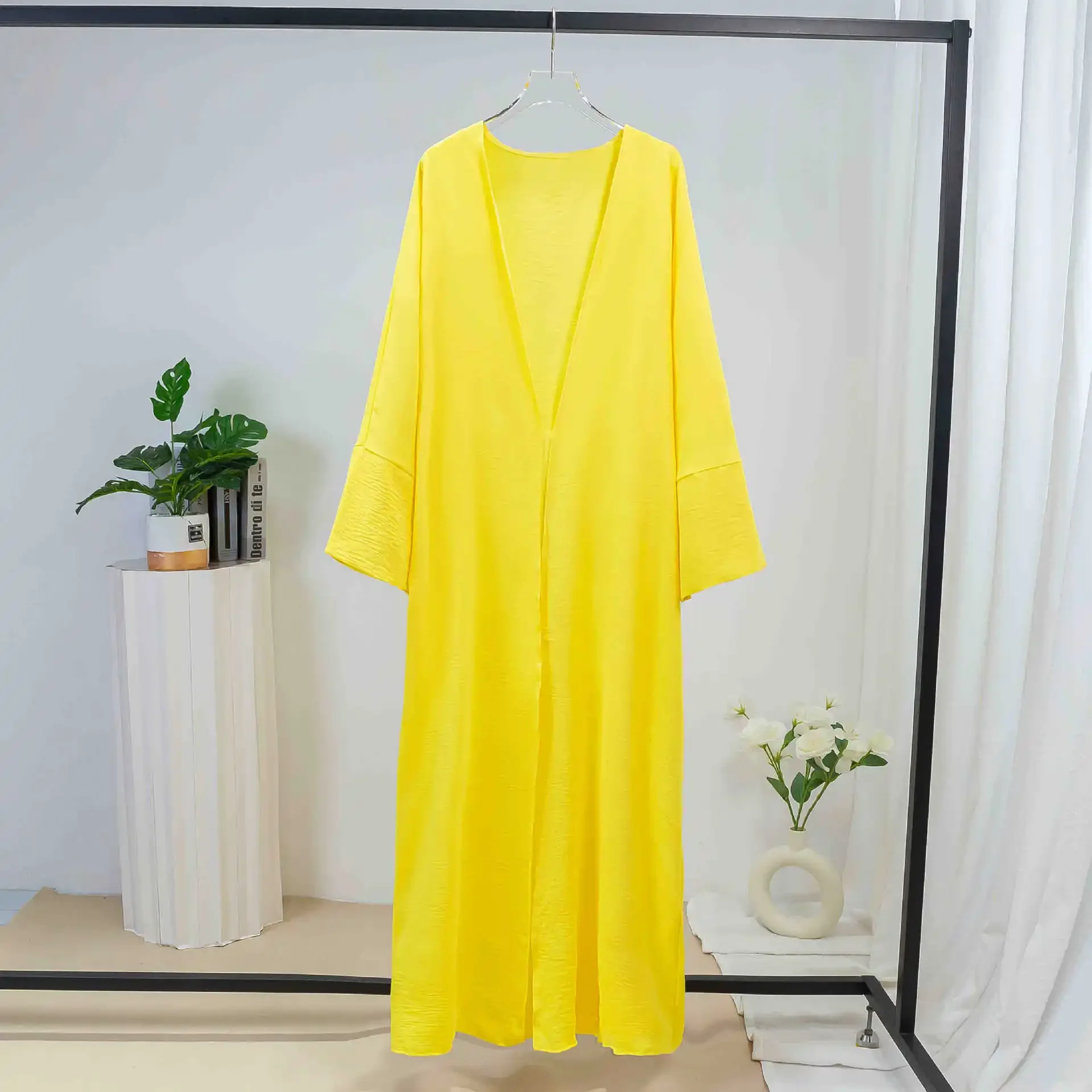 

Кимоно Рамадана, открытые абайи для женщин, скромное платье со складками, мусульманский длинный кардиган, Дубайский кафтан, турецкий халат, халат Kebaya, исламская Джалабия