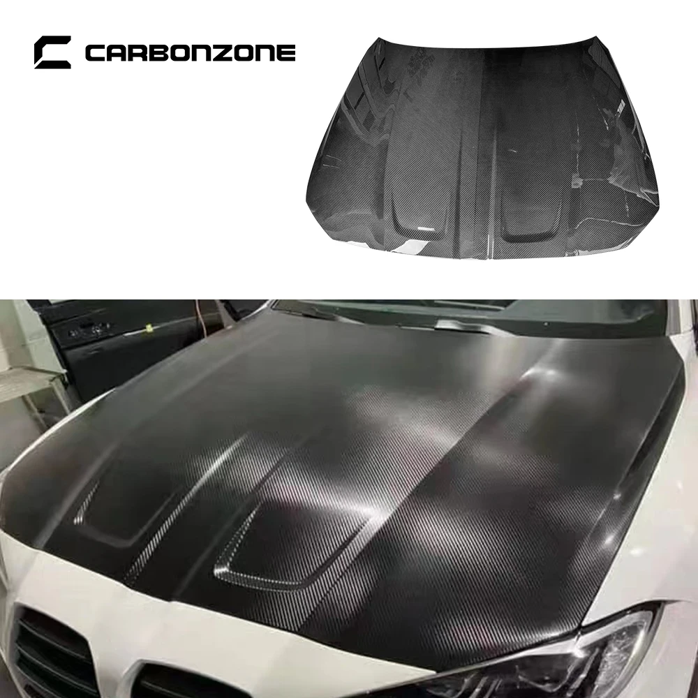 

1pc Carbon Fiber Car Front Engine Hood for BMW G80 M3 G82 M4 MP Style Bonnet Cover Retrofit Accessories Body Kit Auto Parts