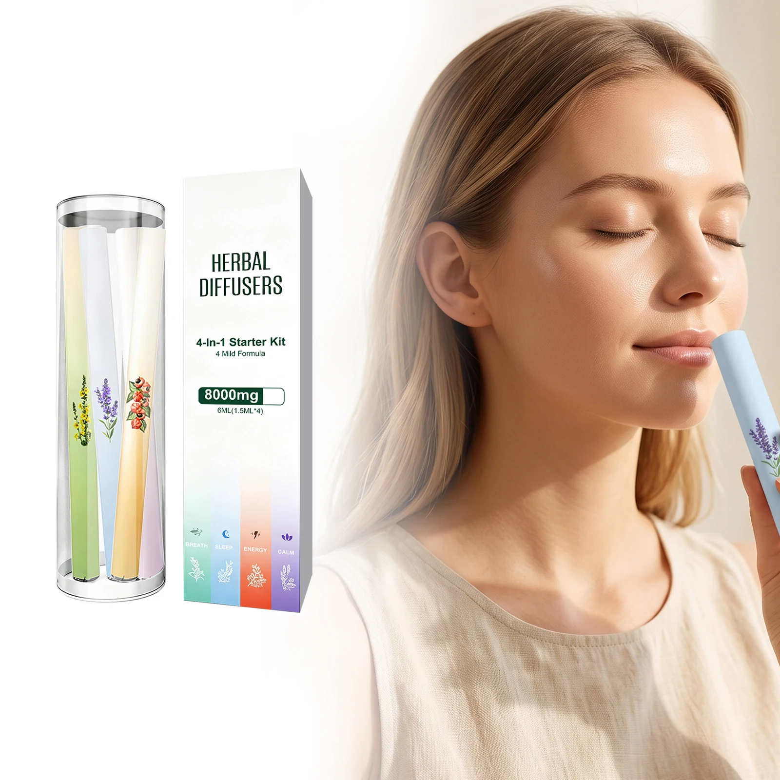 Aroma Inhaler Kit Perjalanan B - Herbal Wellness Kit ulasan dan harga