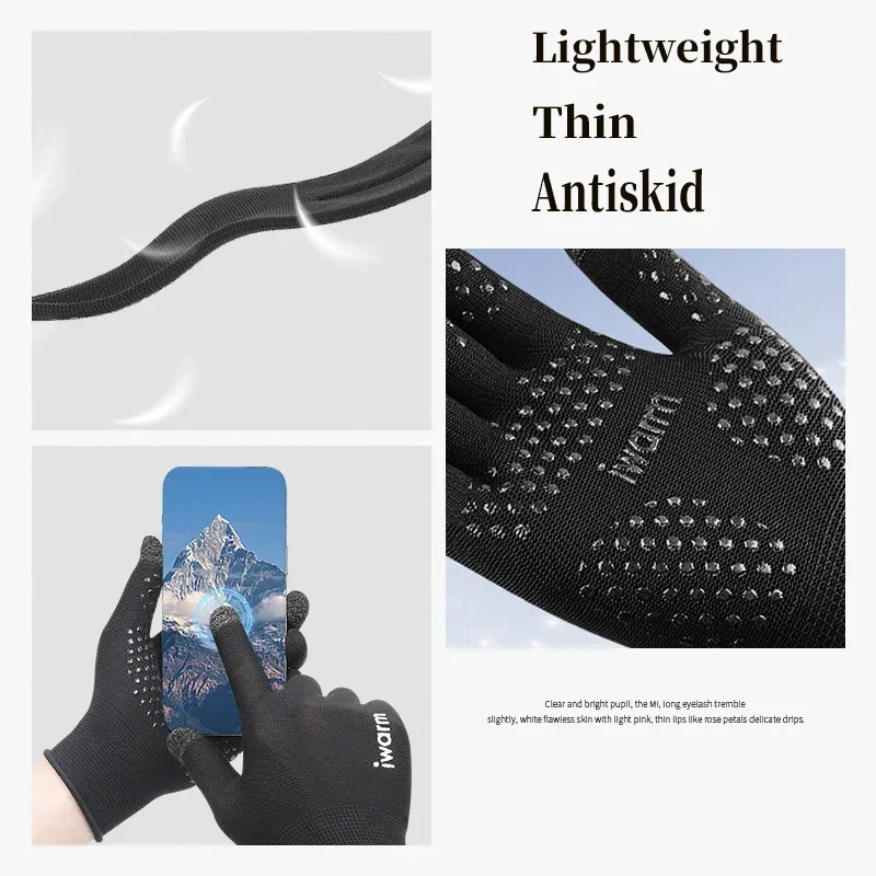 Sunscreen Touchscreen Gloves Men Women Outdoor Anti-slip Riding Driving Photography Gloves Sweat Absorbing Cool Tactile Gloves