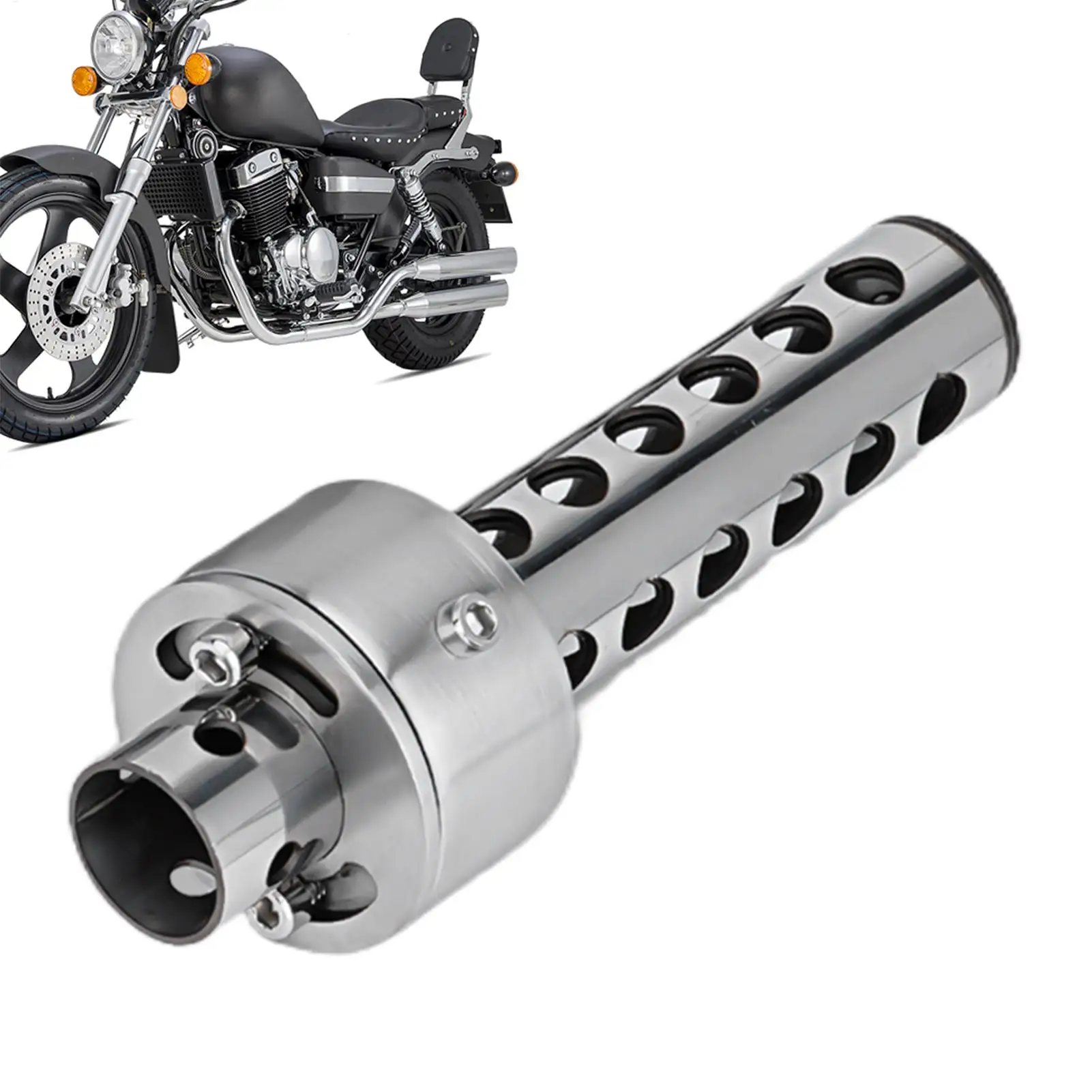 Slip On Muffler Stainless Steel Adjustable Modification Accessories Motorcycle Exhaust Pipe Muffler For City Streets Forest