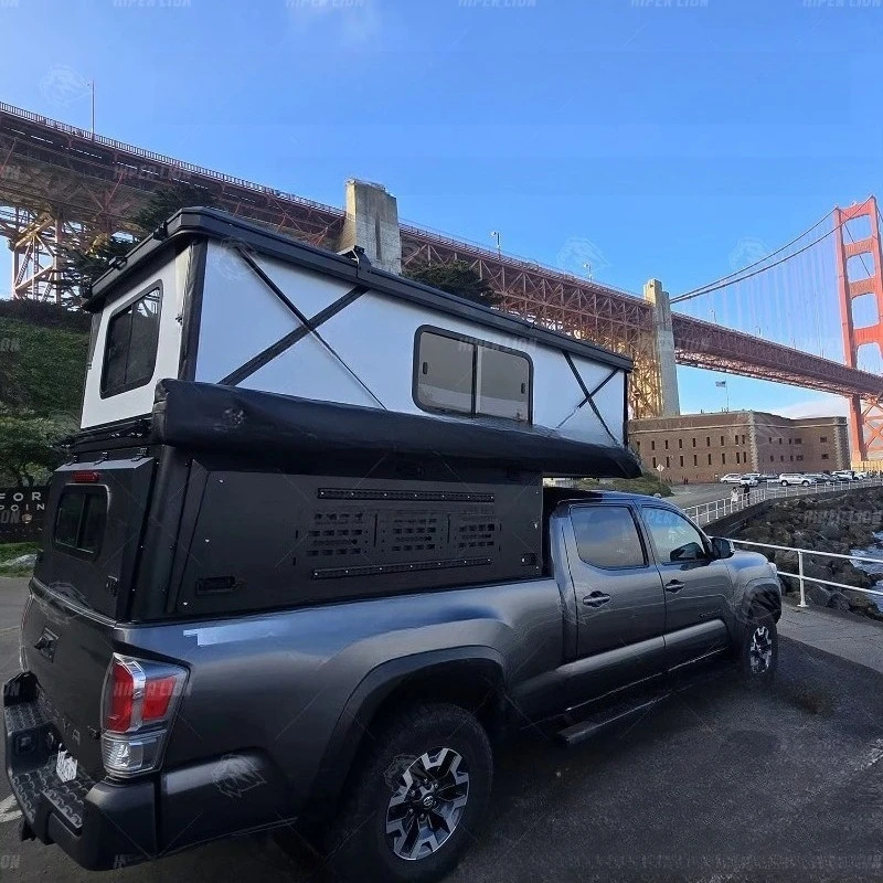 Pickup SUV Hard Shell Roof Tent - Four Seasons Waterproof Aluminum Foldable Fast Automatic Opening Rugged and Durable