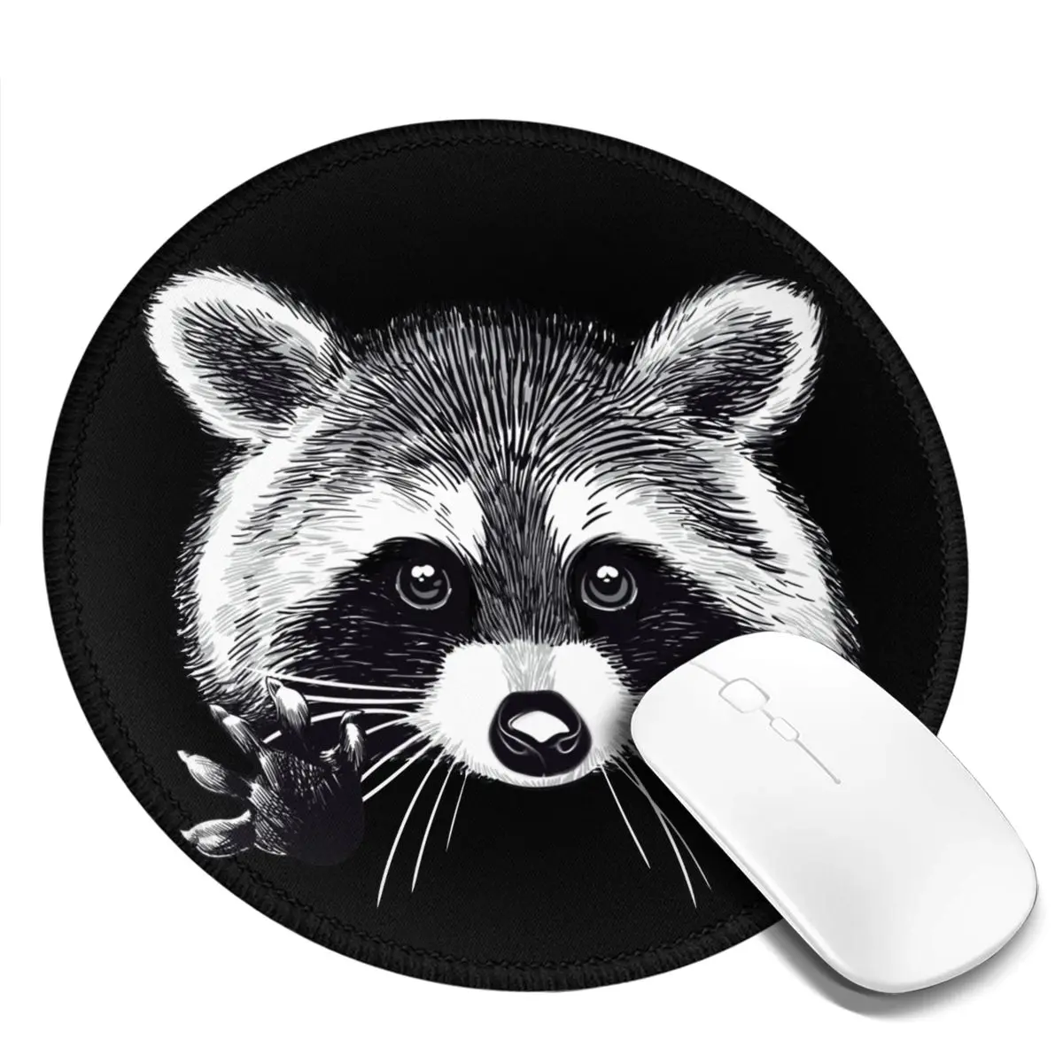 Raccoon Mouse Pad Little raccoon buddy Best Rubber Mousepad Anti-Slip Colors Print Desk Mouse Mat