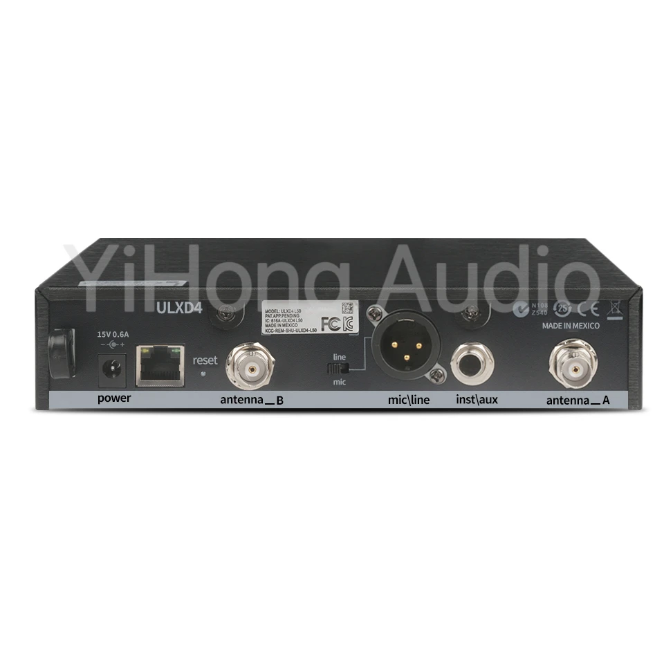 ULXD4-KSM9 Wireless Microphone System UHF Condenser Metal Handheld Professional True Diversity Long Distance Stage performances