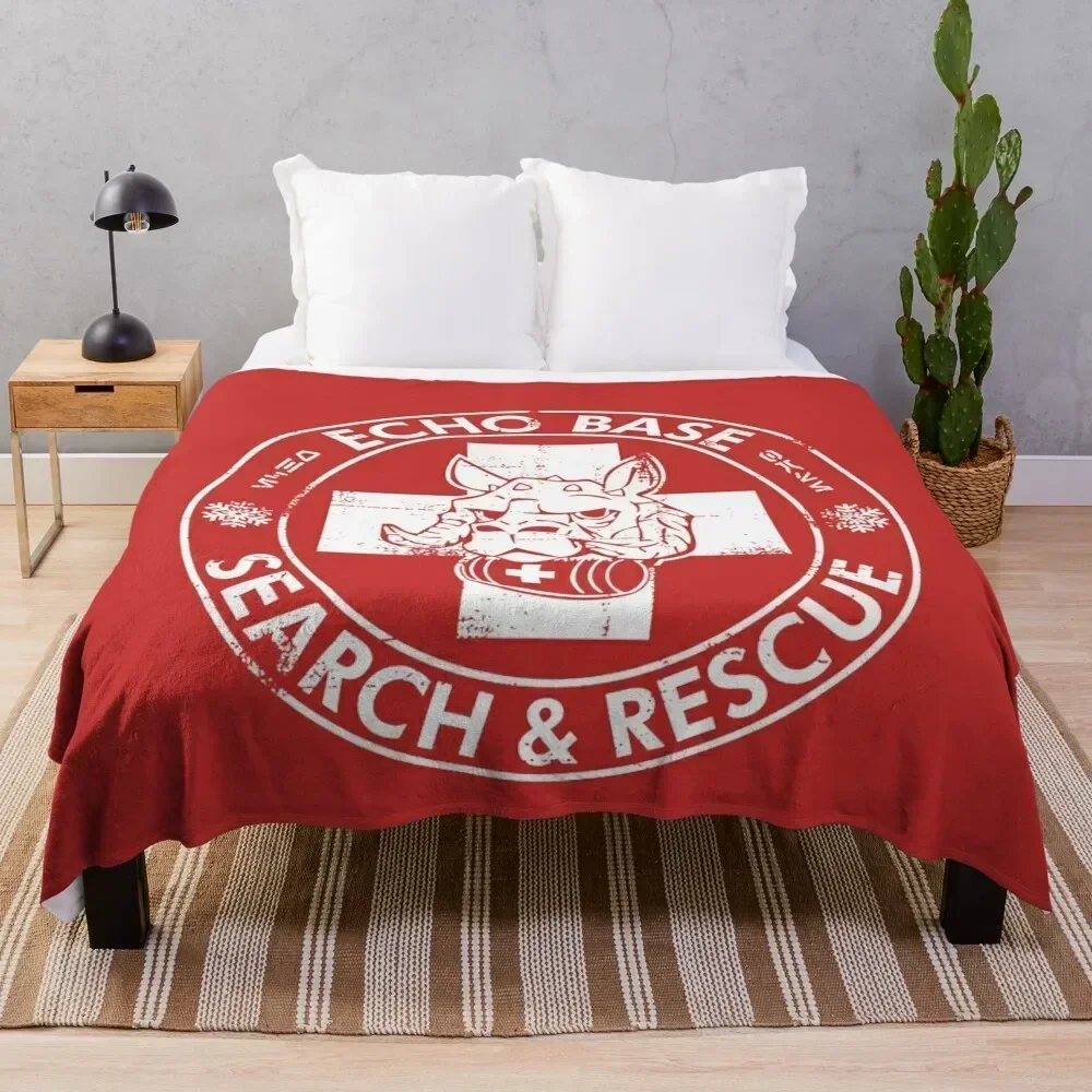 

Echo Base Search & Rescue T-Shirt Throw Blanket Cozy Sofa Blanket for TV Watching Napping