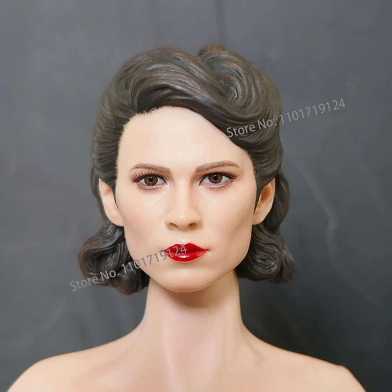 Figura de acción de Carter Hayley Atwell a escala 1/6, cabeza esculpida femenina de PVC, modelo tallado, cuerpo de soldado de 12 pulgadas