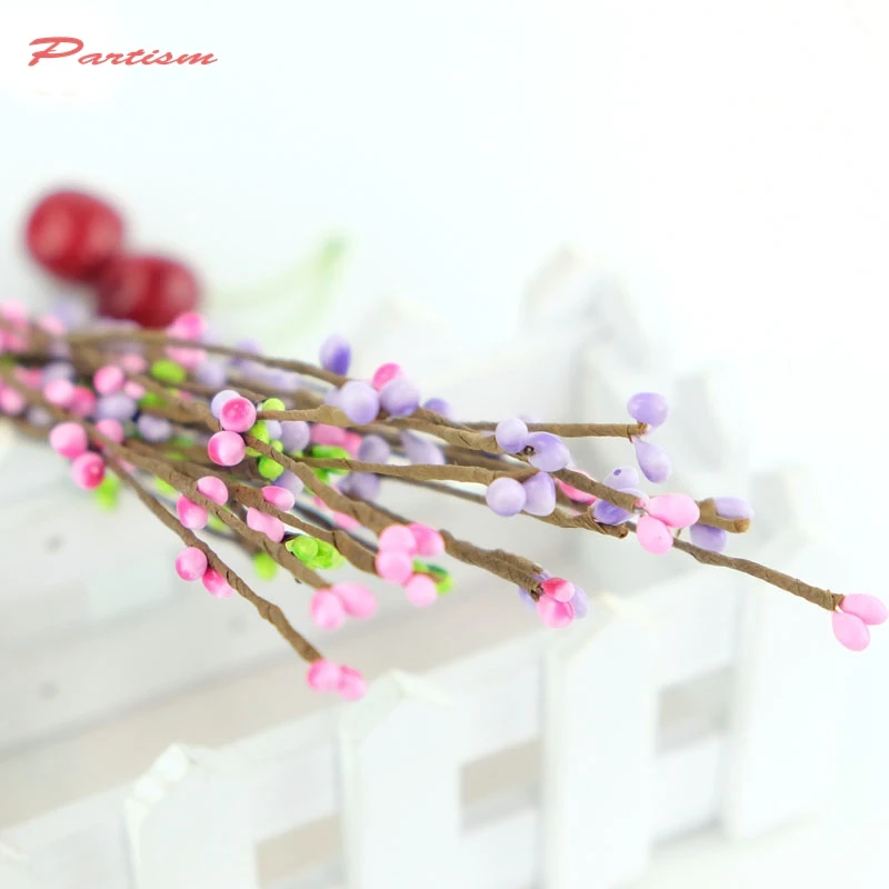 10pcs 65cm Stamen artificial Beads Branches flower Wreath Branches Flower Iron Wire for Home Wedding Decoration Crafts flowers