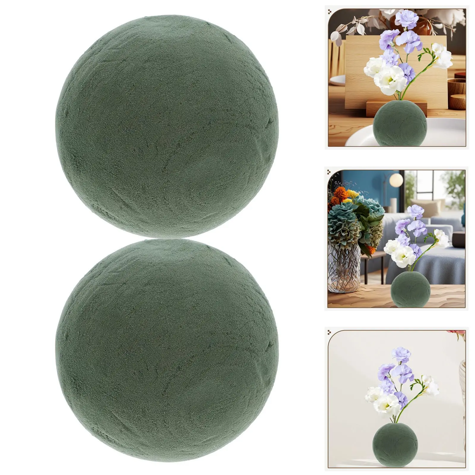 2Pcs 12Cm Floral Foam Sphere Wet Dry Absorbent Round Foam Ball for DIY Flower Arrangements Wedding Centerpiece Party Decoration