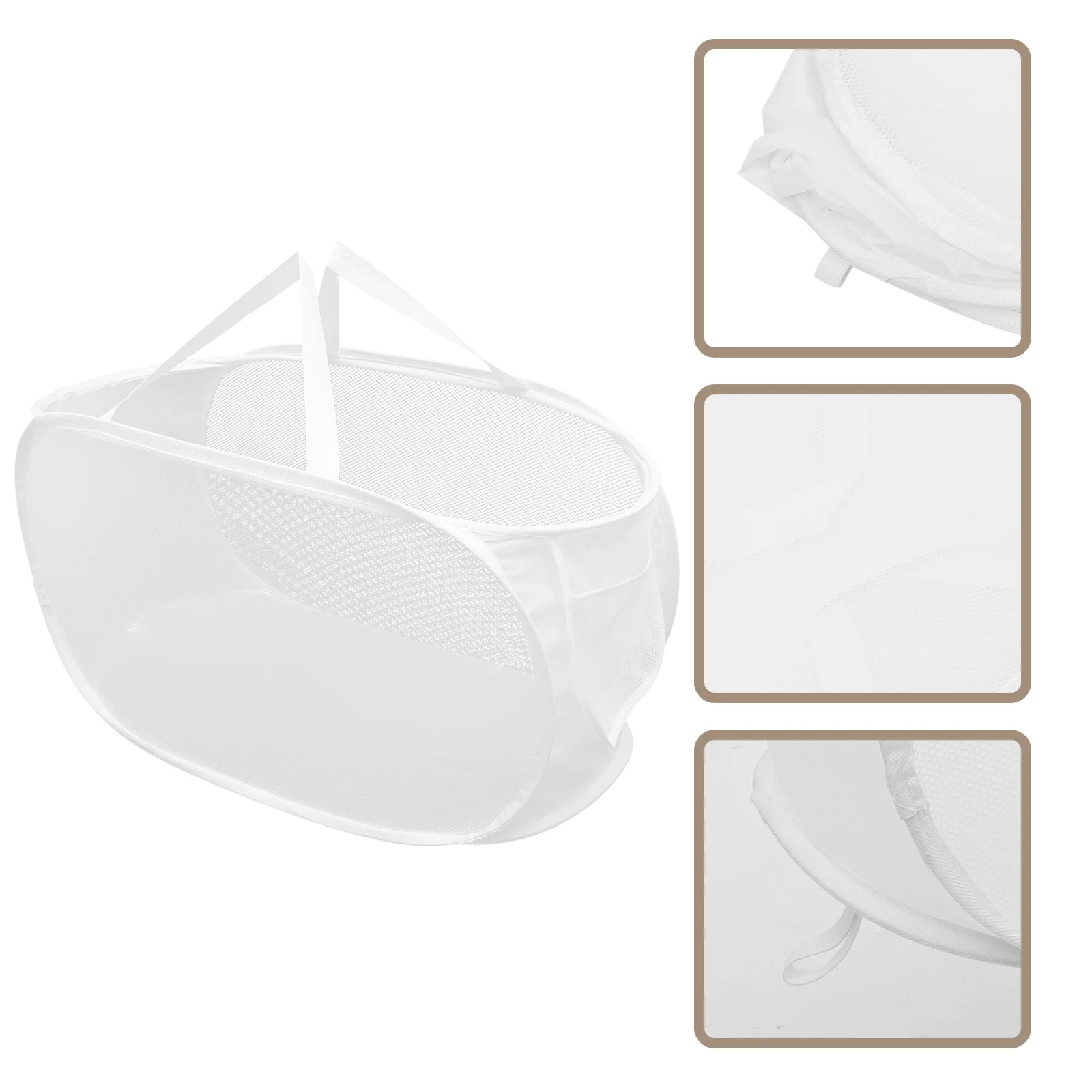 

Large Portable Dirty Laundry Basket Child Storage Bins Extra Nylon Mesh Hamper Sorter