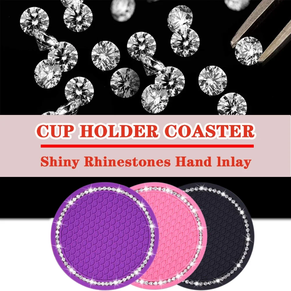 Car Coaster Water Cup Bottle Holder Anti-slip Pad Mat Silica Gel Waterproof For Interior Decoration Car Styling Accessories