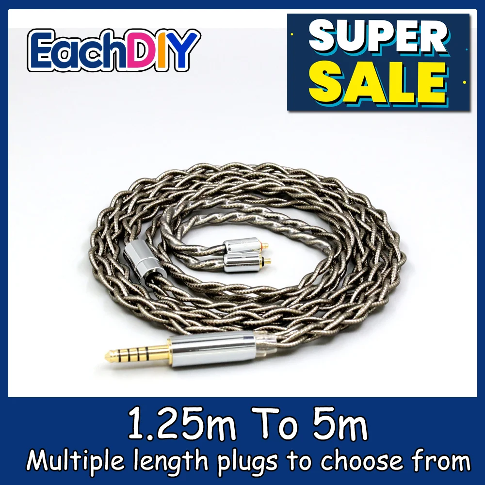 

99% Pure Silver Palladium + Graphene Gold Earphone Cable For Etymotic EVO Multi-Driver Earphone T2 Pin LN008212