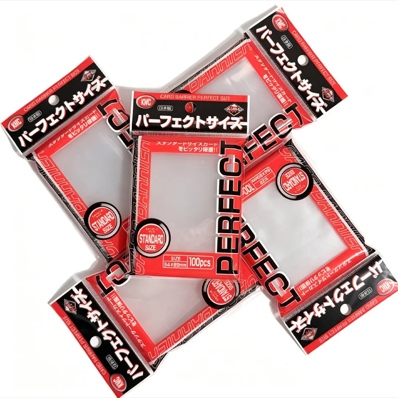 

KMC 100PCS Transparent Card Sleeves 64x89mm Perfect Fit Inner Sleeves Standard Size Trading Card Protectors