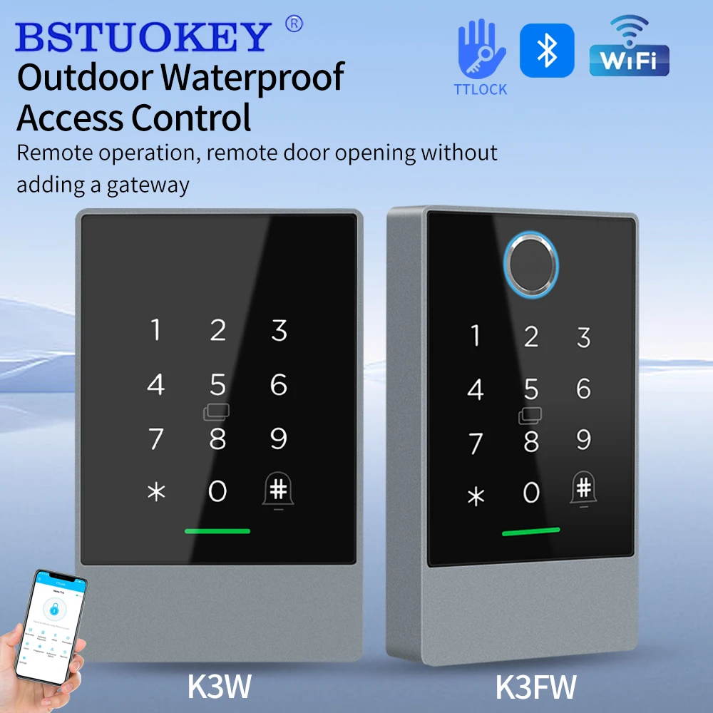 TTlock Wifi Fingerprint Access Controller Machine Intelligent presenze Machine Support APP Code IC Card Remote Control Unlock