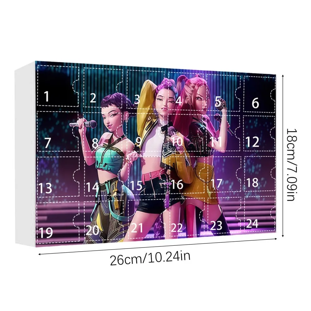 24PCS Set Backpack Keychain Acrylic Pendant KPop Demon Hunters HUNTR/X Couple Christmas Halloween Blind Box Gift Toy