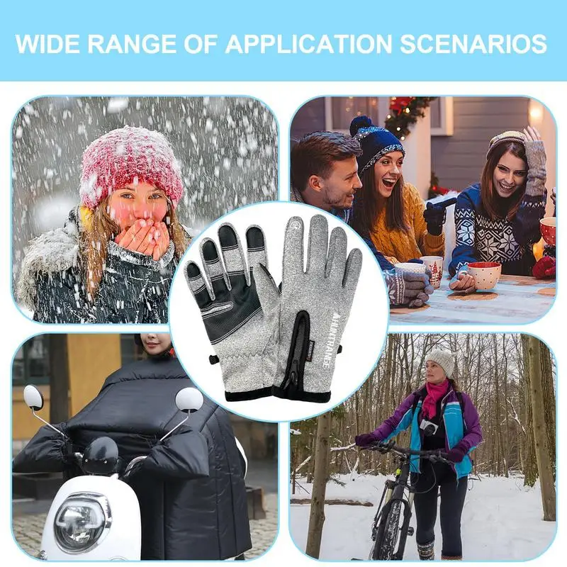 Rechargeable Heated Gloves Heated Warm Sports Outdoor Gloves Touchscreen Heated Mittens Heated Winter Gloves Warmers For Outdoor