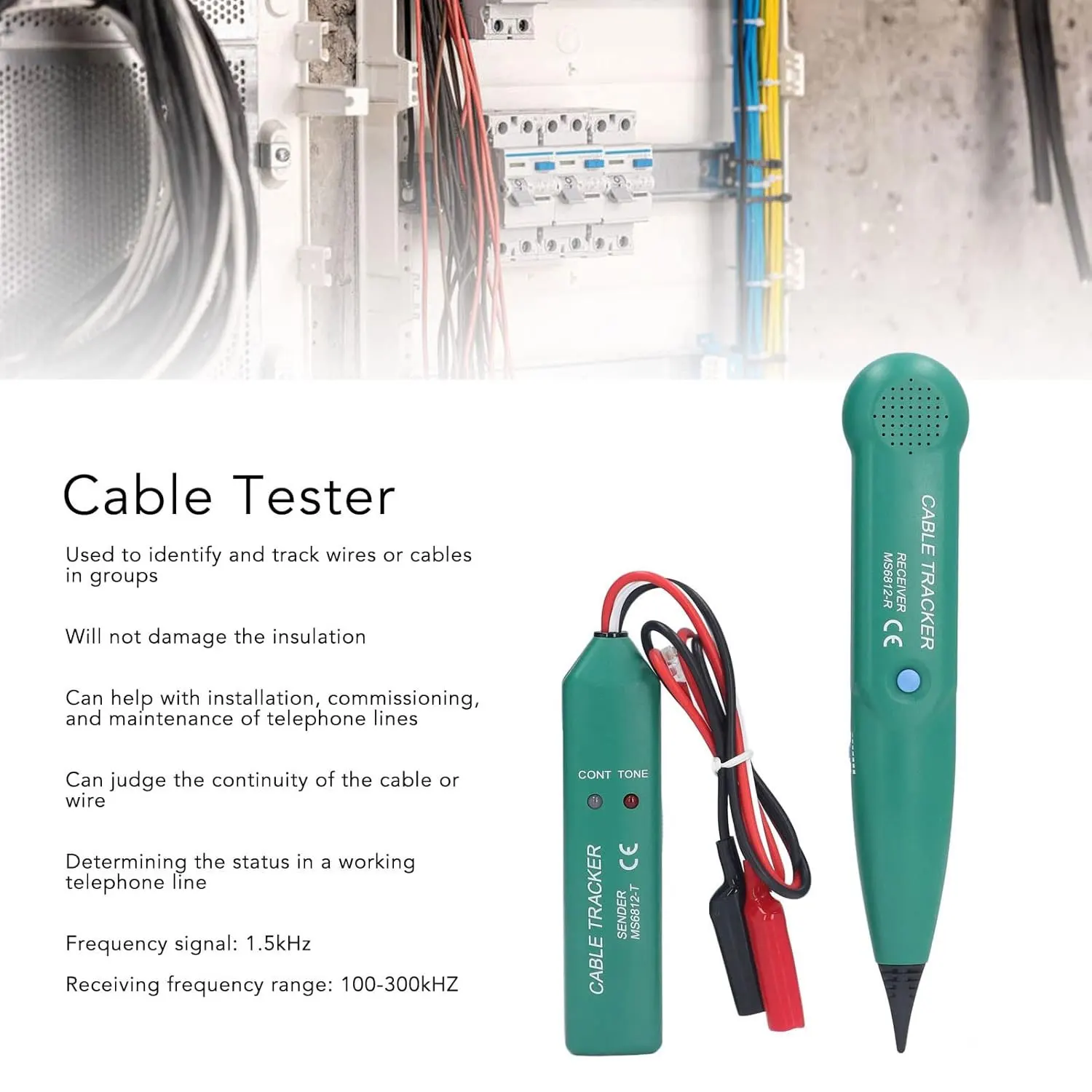 LAN Network Cable Tester RJ11 RJ45 Ethernet Phone Wire Tracker Line Finder for Network Telephone Line Continuity Tester MS6812