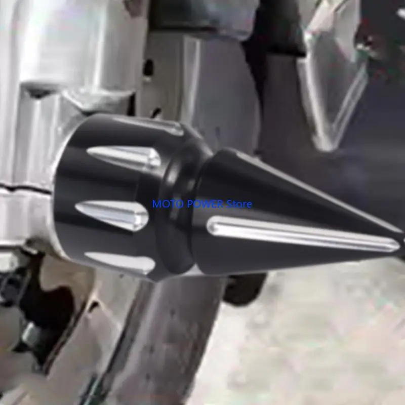 

G7ND Heavy Duty Motorcycle Axles Nut Caps Aluminum Motorcycle Front Axles Nut Covers