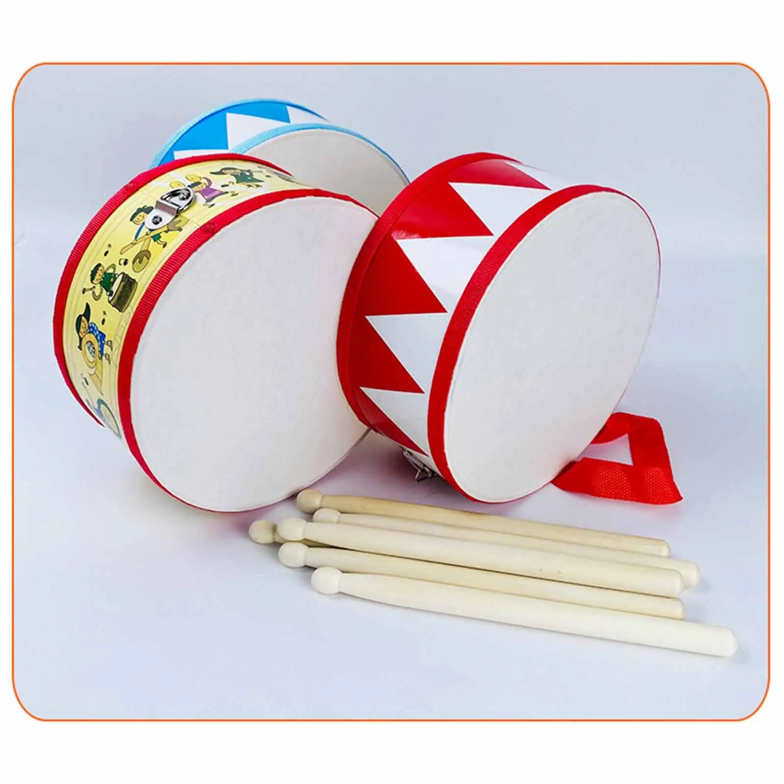 Batterie de Tambour en Bois pour Enfants, Jouet Musical Sensoriel pour l'Éveil Musical des Tout-Petits Garçons et Filles, avec Pad d'Entraînement