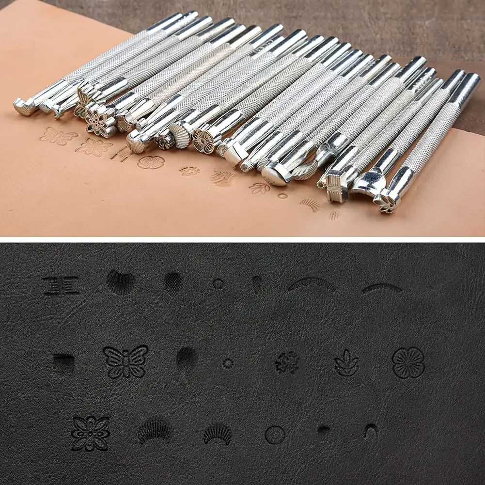 L-010 148 قطعة مجموعة أدوات جلدية جلدية حرفية خياطة خياطة لكمة أداة جلدية ذاتية الصنع