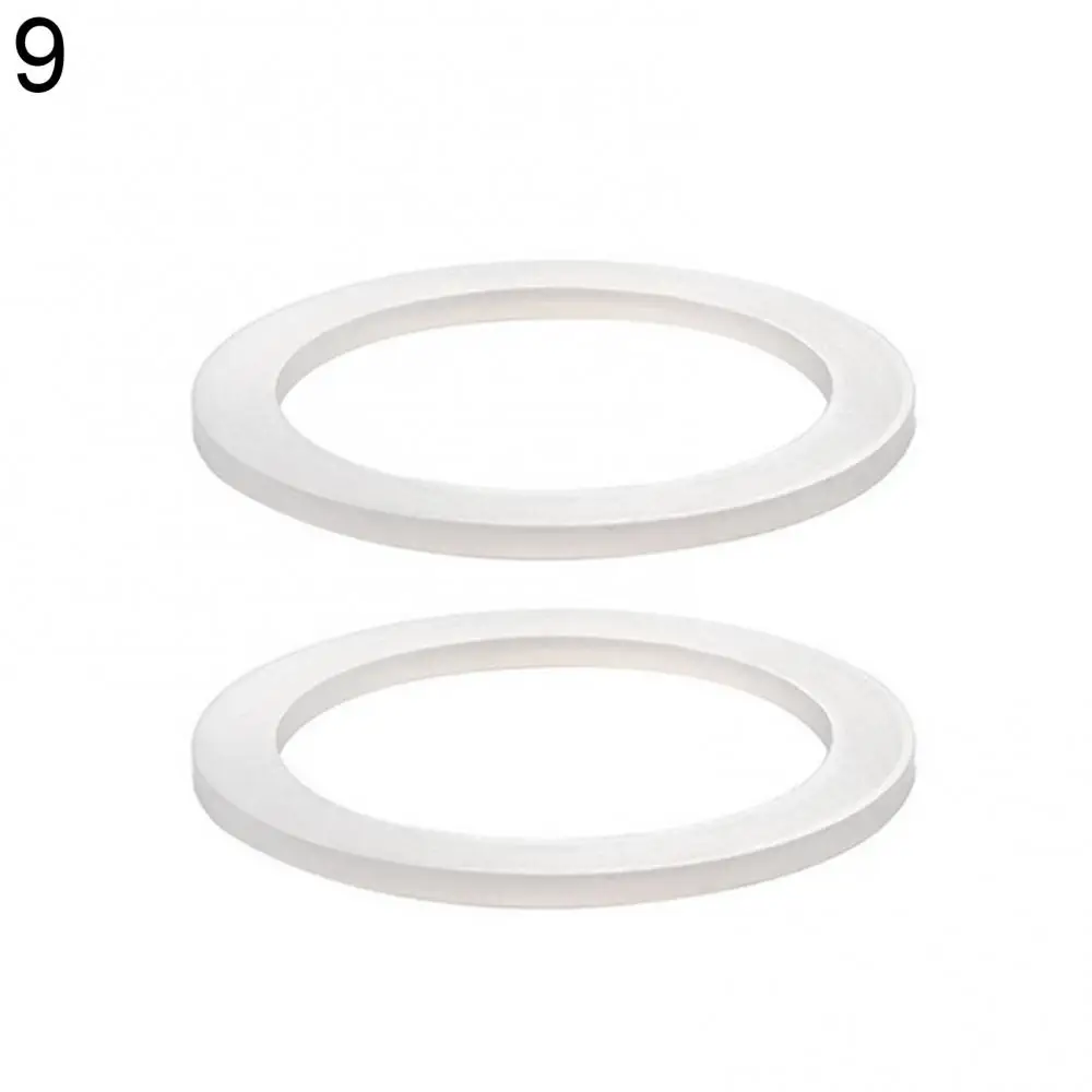 Silicone 2pcs Sealing Ring for Coffee Pots Spacer Washer Gasket Rings Replacement for Moka Pot Espresso Makers Accessories