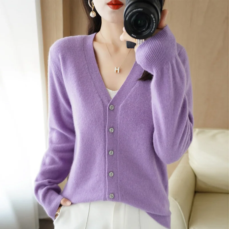 Women Cardigans 2025 Autumn Winter Single Breasted Knitwears Long Sleeve Warm Knit Cardigan Korean Fashion Spring casual Sweater