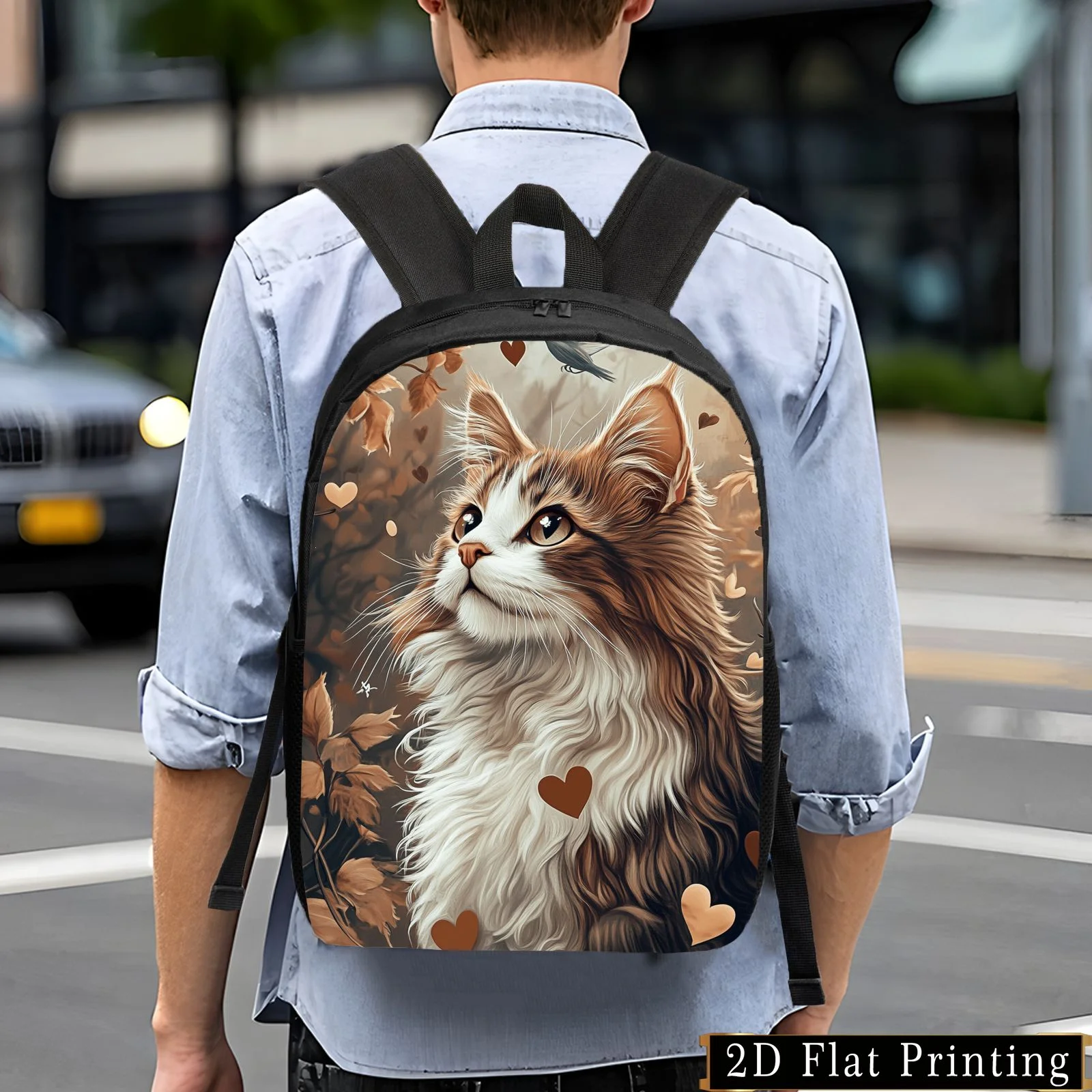 

Casual and fashionable backpack, simple and personalized backpack. Creative design backpack for young people