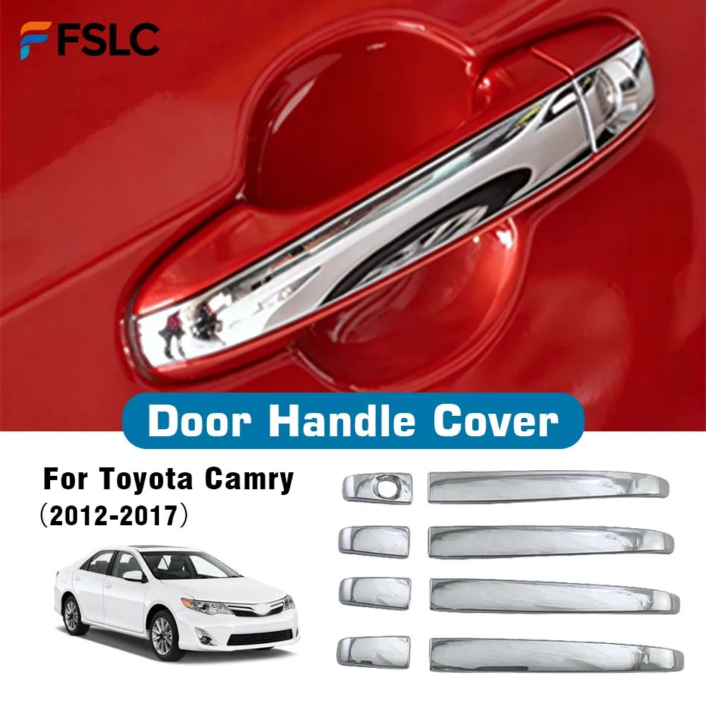 

Car Decoration Chrome Silver Door Handle Cover For Toyota Camry 2012 2013 2014 2015 2016 2017 Cars Accessories Exterior Styling