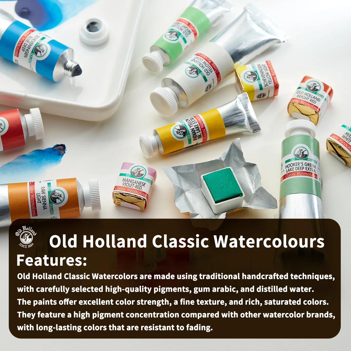 Old Holland Classic Artist Watercolor Paint 6ml 18ml Single Color 168 Colors Solid Watercolor for Professional Painting Link 3