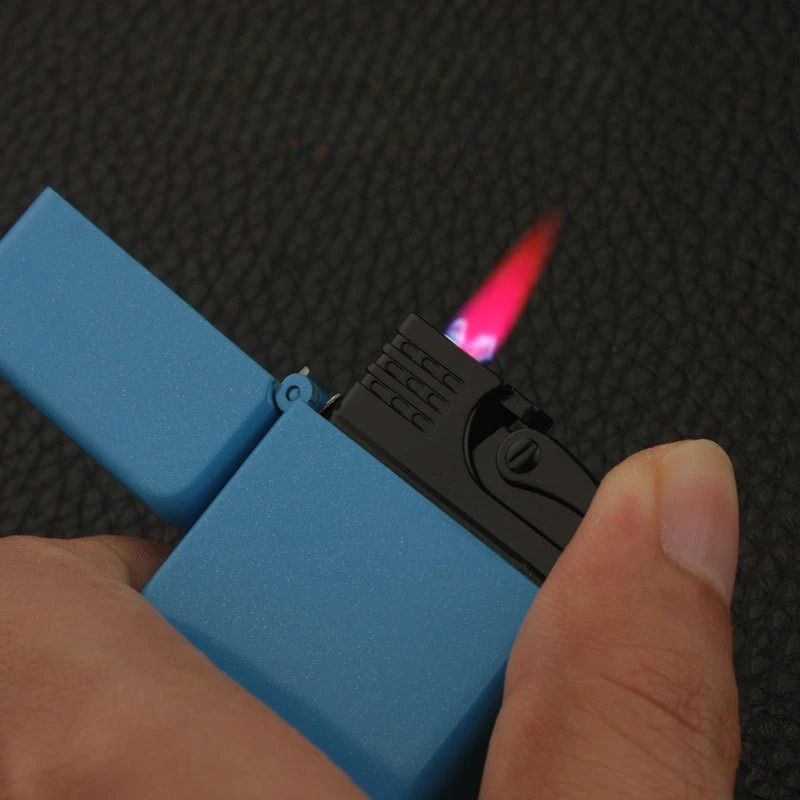 

Ultra-thin Windproof Red Flame Butane Gas Lighter Windproof Flame Metal Cigarette Cigar Lighter Portable Personalized Men Gifts