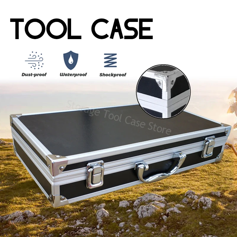 Aluminum Tool Box Portable Instrument Case with Sponge Multifunctional Metal Tool Case Practical Storage Travel Carry for Case