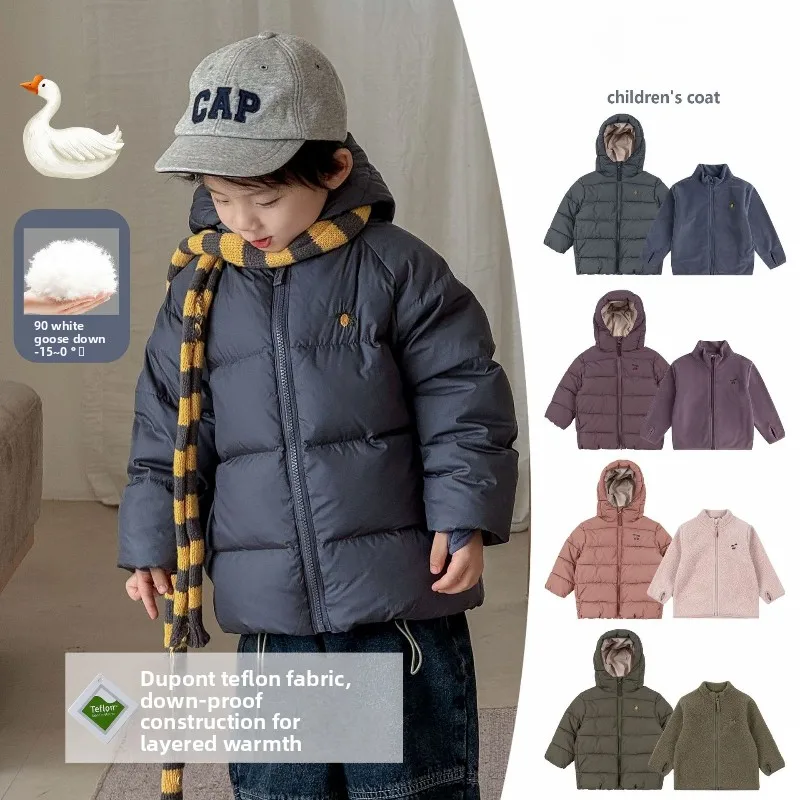 

90% White Goose Down Children's Down Jacket Three-proof Lightweight Down Jacket for Boys and Girls
