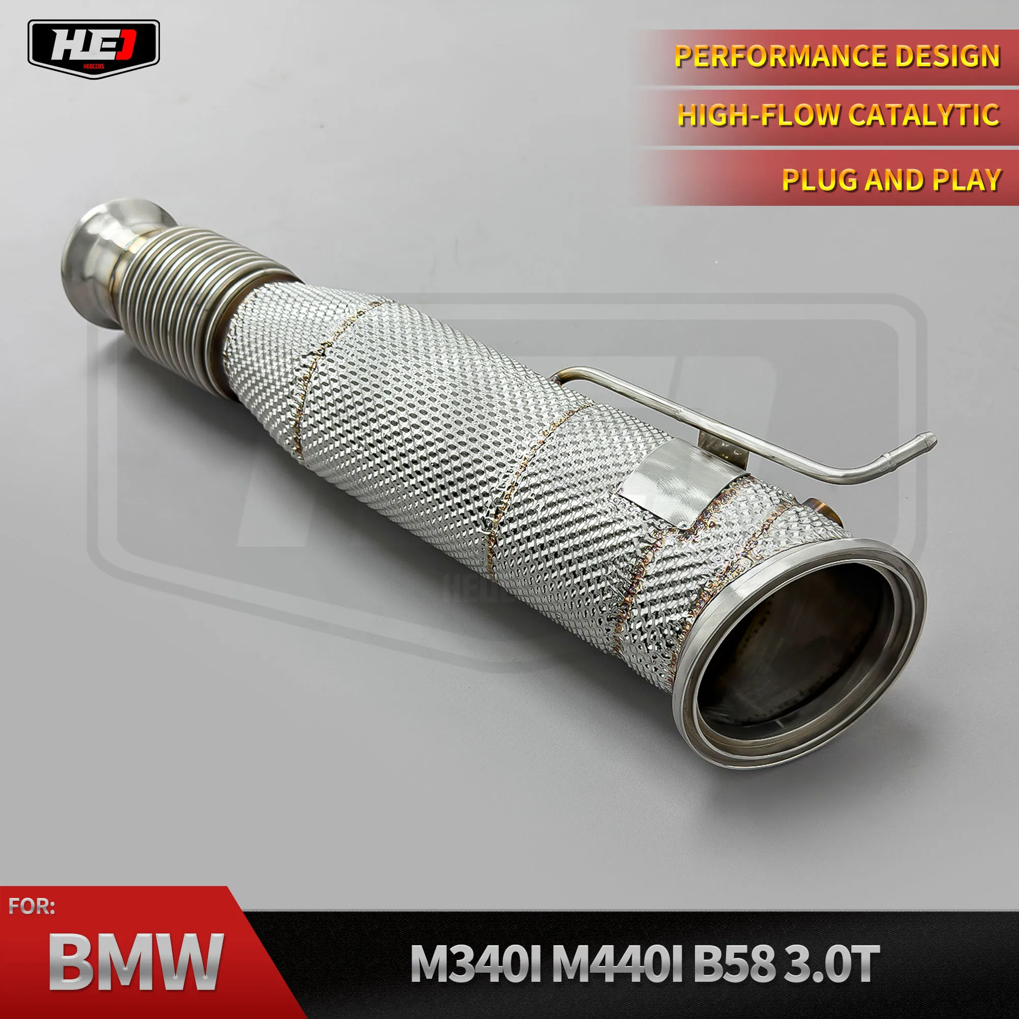 Tubo de bajada de alto rendimiento HEO para sistema de escape de coche BMW M440I M340I G22 G20 B58 3,0 T