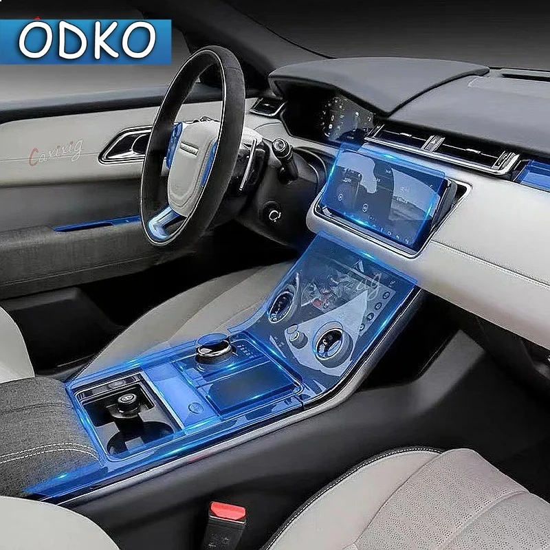 For Land Range Rover Velar 2019-2021Car Interior Center console Transparen TPU Protective film Anti-scratc Repair film Accessori