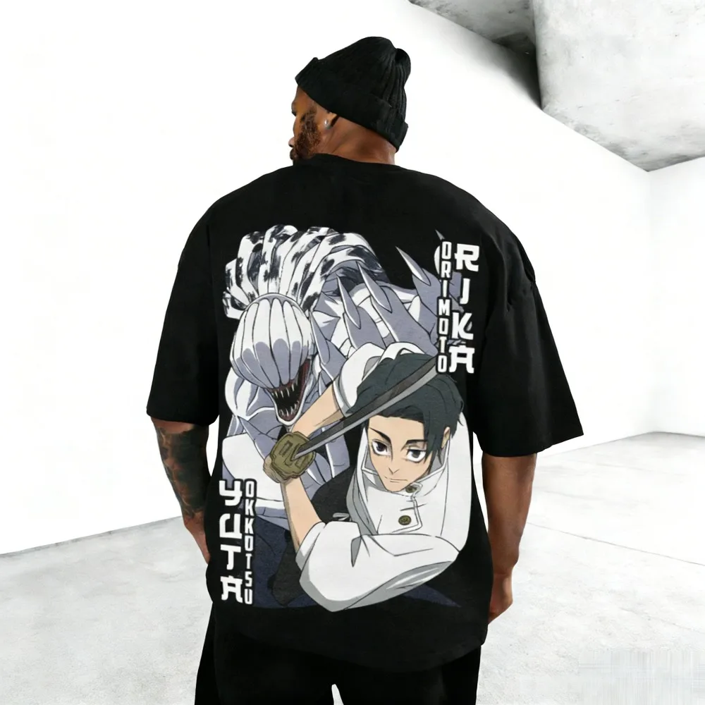 Jujutsu Kaisen Okkotsu Yuta Unisex Pure Cotton T-shirt 2026 Summer Anime Print Round Neck Loose Family Short Sleeved Top