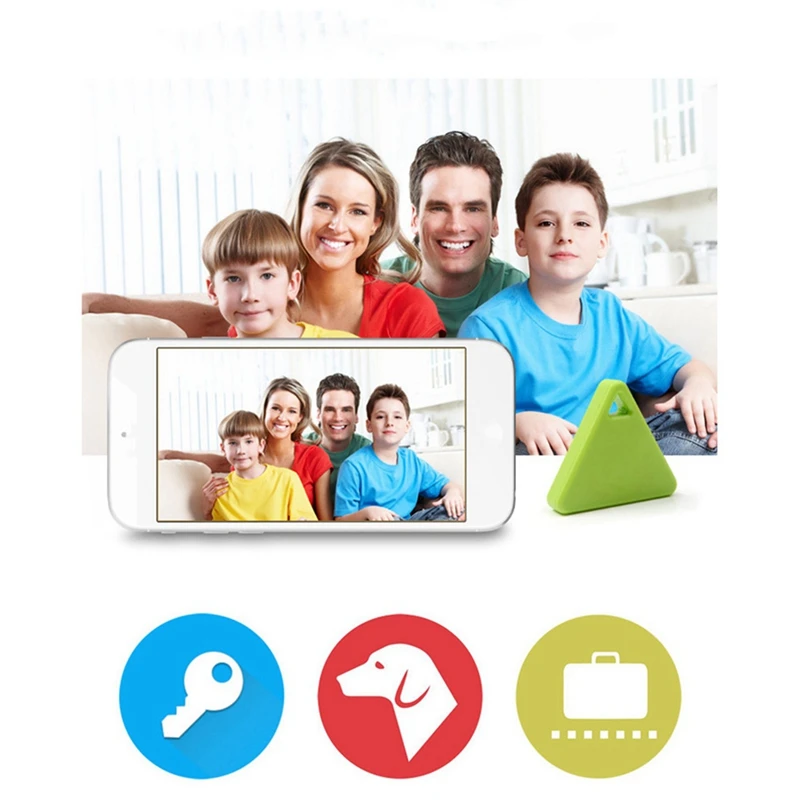 Hot TTKK 2X Pet Smart Mini GPS Tracker Pet Locator Anti-Lost Waterproof Bluetooth Tracker Triangular Kids Dog Cat Tracker Black