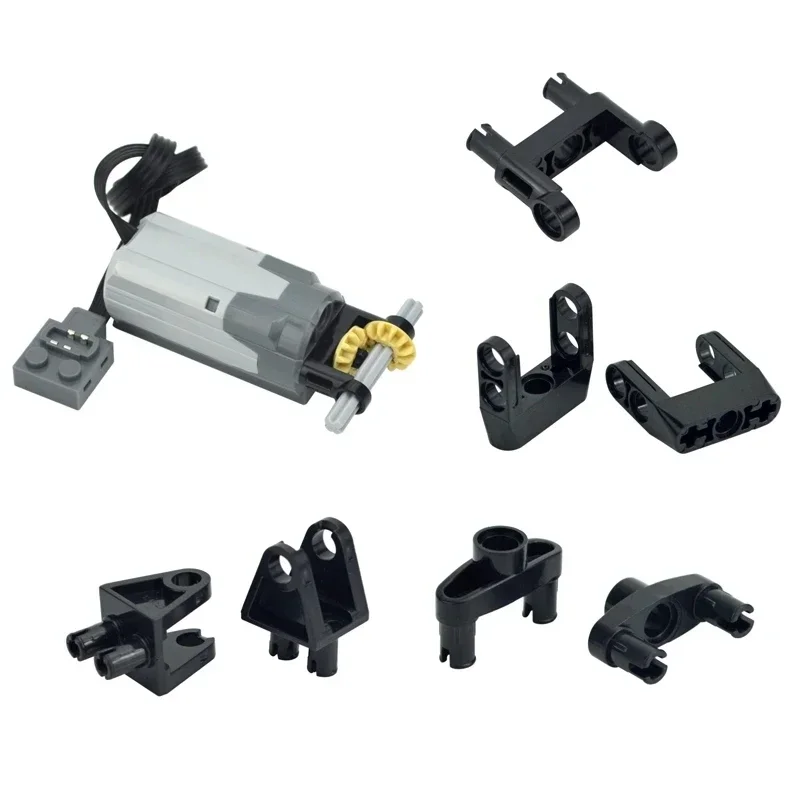 Accesorios de bloques de construcción, clavija de perno, conector de eje transversal, cambio de partículas técnicas MOC, modelo de coche, piezas de ejes de varilla, Juguetes