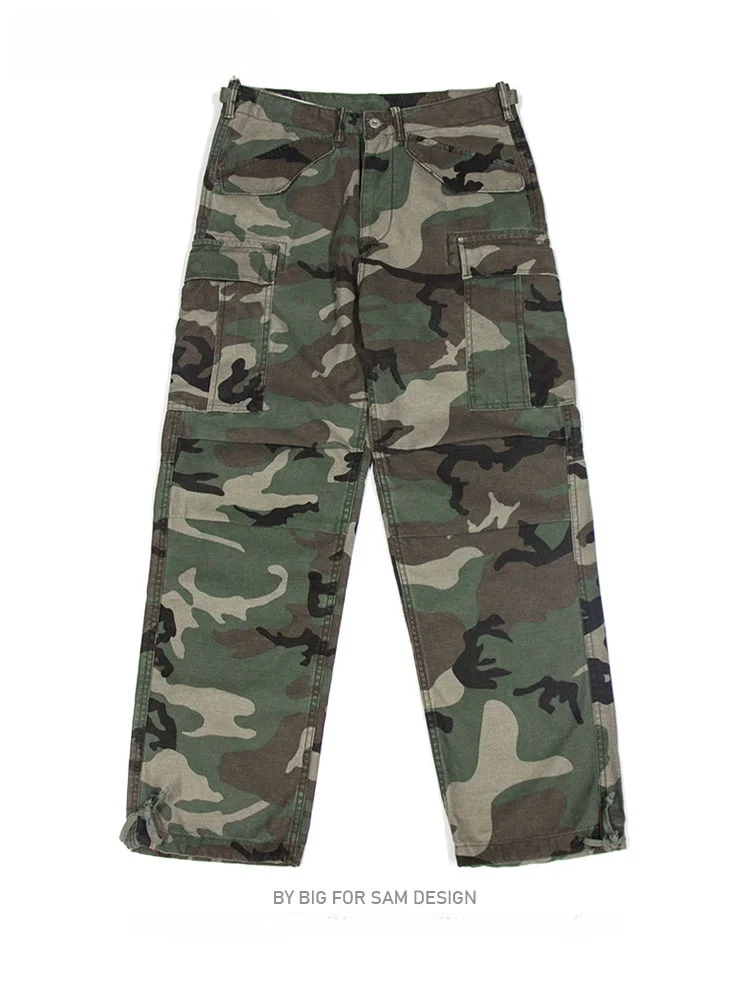 

Брюки Bigforsam камуфляжные рабочие повседневные в американском уличном стиле, свободные, M65, военные, дышащие, прямого кроя