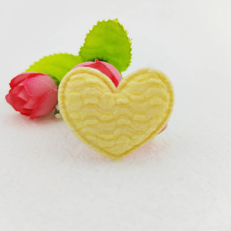 100 Stück 3,5x3CM Herz-Applikationen zum Aufnähen für Kleidung, Hüte, Nähzubehör, DIY-Kopfbedeckungen, Haarspangen, Schleifendekoration, Patches – Detail 11