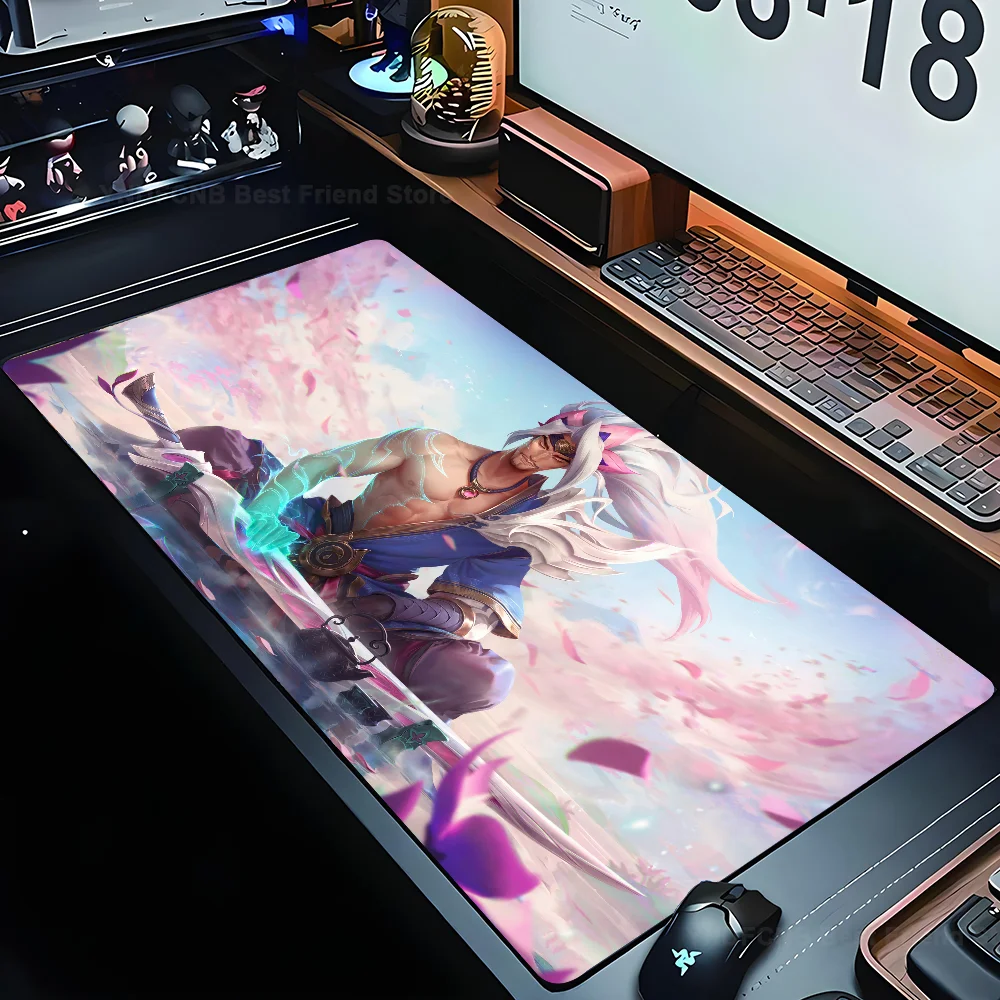 

Yasuo League of Legends Mousepad Mouse Mat Desk Mat With Pad Gaming Accessories Prime Gaming XXL Keyboard Pad