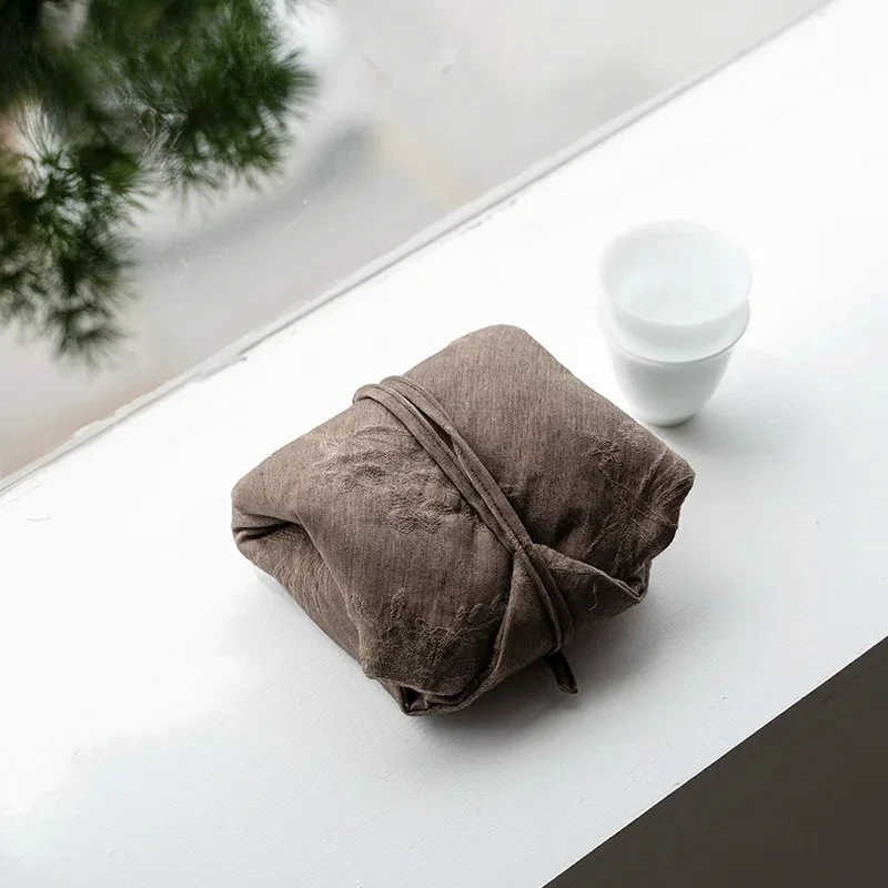 Retro Thick Wrapping Cloth Tea Cozies Zen Te Tikonf Hoppocket Tea Cozy for Teapot Hand Bag Travel Tea Set Bag Teaware Supplies