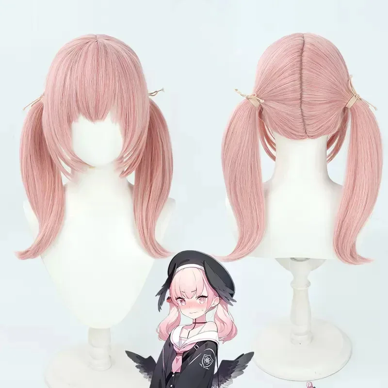 Blue Archive Shimoe Koharu Cosplay Costume Wig Maid Dress Wings Halo Headwear Halloween Party Carnival Roleplay Maid Cafe Outfit - view 5