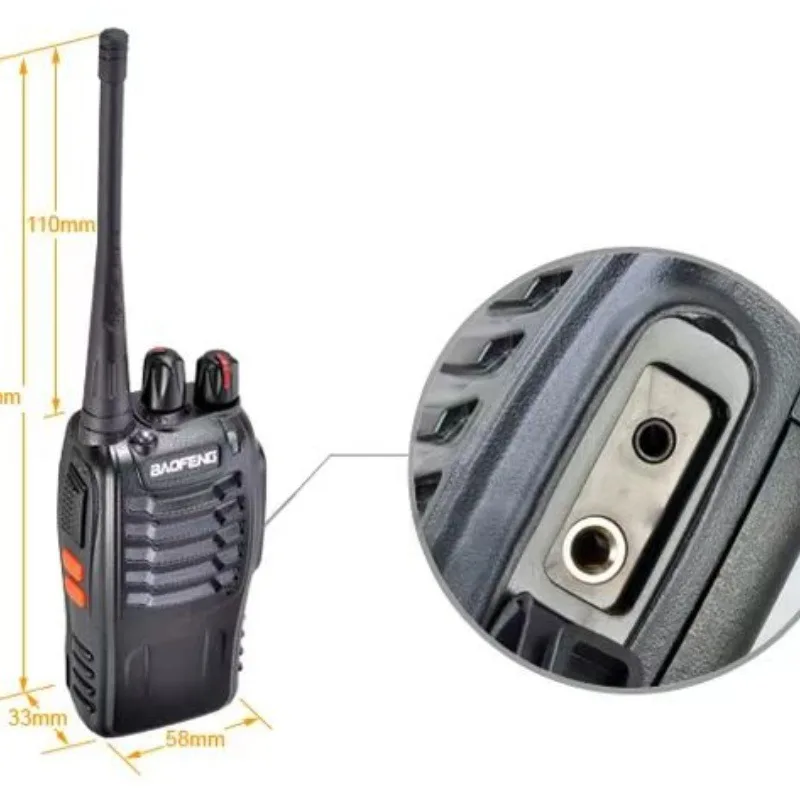 2 SZTUK Oryginalny Baofeng BF888S Walkie Talkie Bezprzewodowa częstotliwość kopiowania 5W BF-888S 5KM UHF 400-470MHZ Transceiver Przenośny domofon