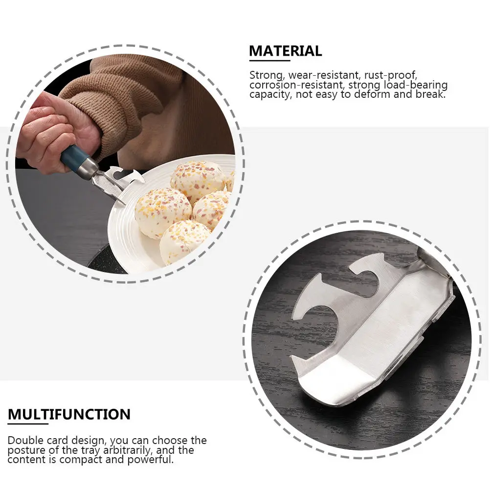 

2pcs Anti-Scald Bowl Clips Sky-Blue Ergonomic Handle Rust-Resistant Heavy Duty Kitchen Utensil Multi Functional Dish Lifter