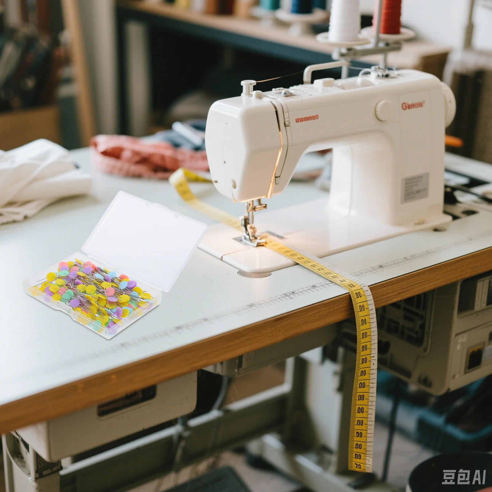 

200Pcs Flower Shaped Sewing Pins with Storage Box Durable Material for Tailoring Quilting Crafts and DIY Projects