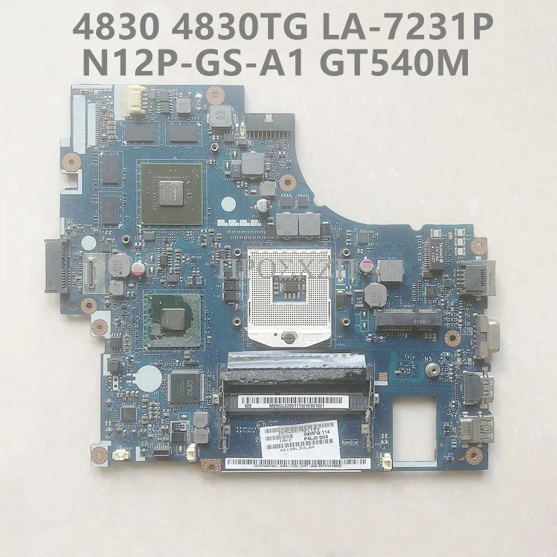 

High Quality For 4830 4830TG Laptop Motherboard MBRGL02001 LA-7231P Mainboard With HM65 N12P-GS-A1 GT540M 100%Full lWorking Well