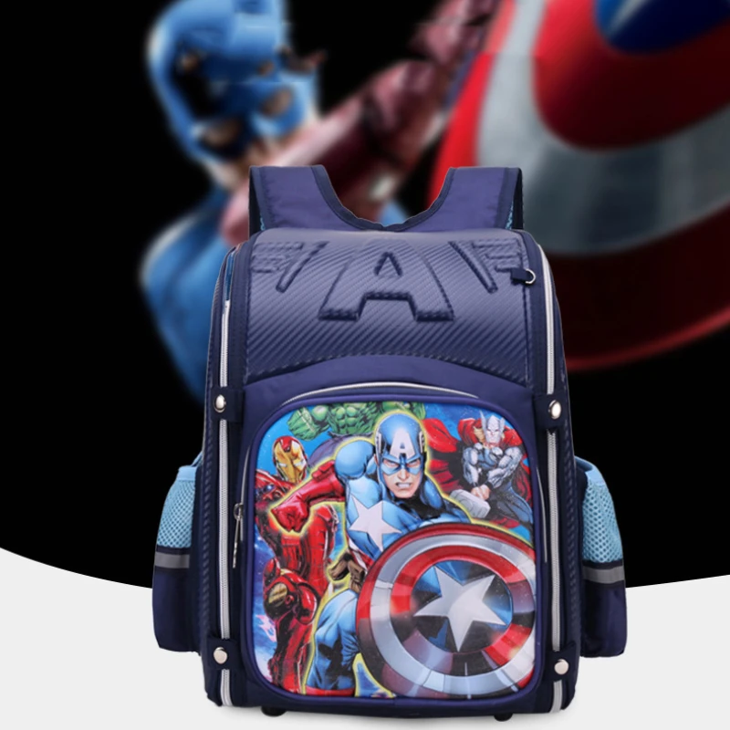 Disney\'s New Children\'s Backpack Spider-Man Cartoon 3D Student Schoolbag Large-capacity Load-reducing Waterproof Schoolbag