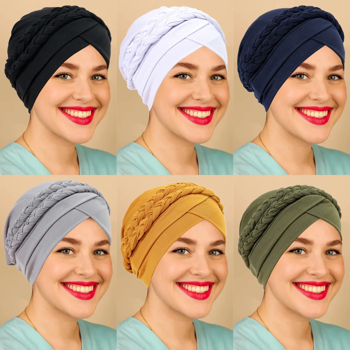 

New Soft Strech Head Scarf for Muslim Women Solid Color Turban Bonnet Hijab Caps Inner Hijabs Femme Musulman Arab Wrap Turbantes